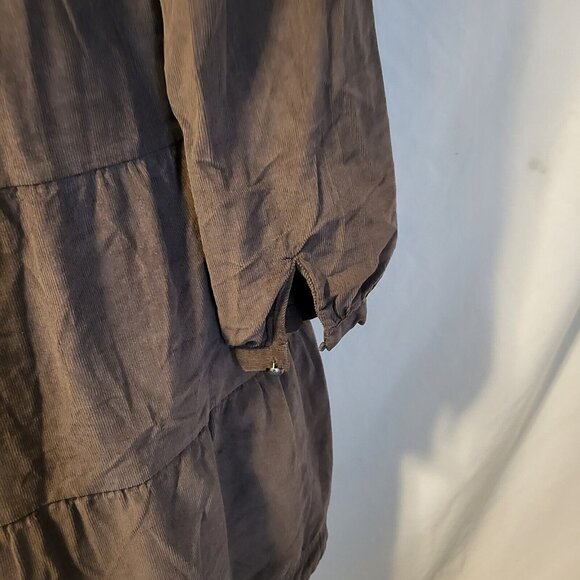Velvet Heart Brown Corduroy Midi Dress, Size Small, V-Neck, Long Sleeve, NWOT - Picture 6 of 8